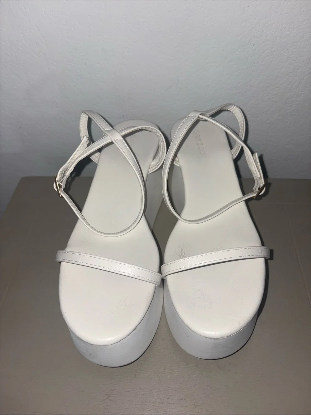 Y2K White Chunky Platform Sandals